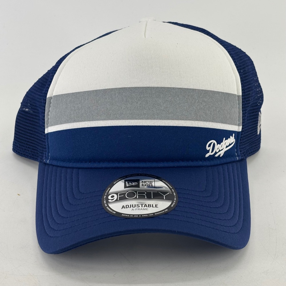 New Era 9FORTY Trucker Hat Los Angeles Dodgers OSFM Blue White NEW Color Block